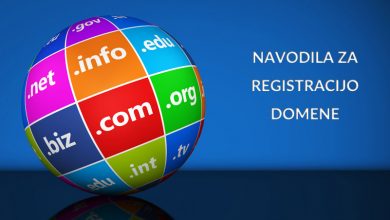 Navodila za registracijo domene